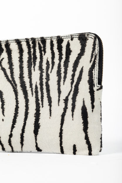 Lanvin Zebra Pony-Hair & Leather Oversized Clutch