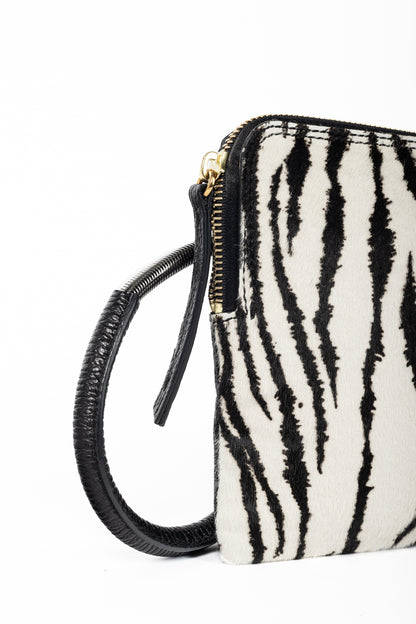 Lanvin Zebra Pony-Hair & Leather Oversized Clutch