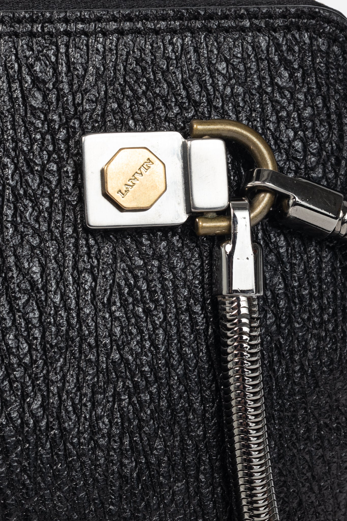 Lanvin Zebra Pony-Hair & Leather Oversized Clutch