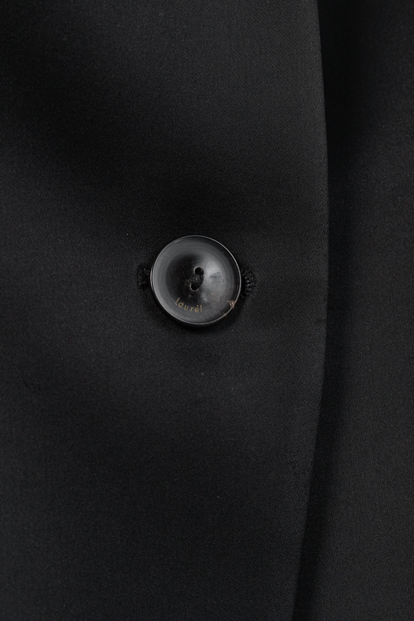 Laurel Black Wool & Satin Trim-Detail Blazer