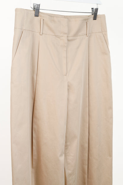 Lewit Tan Pleated Front Pant