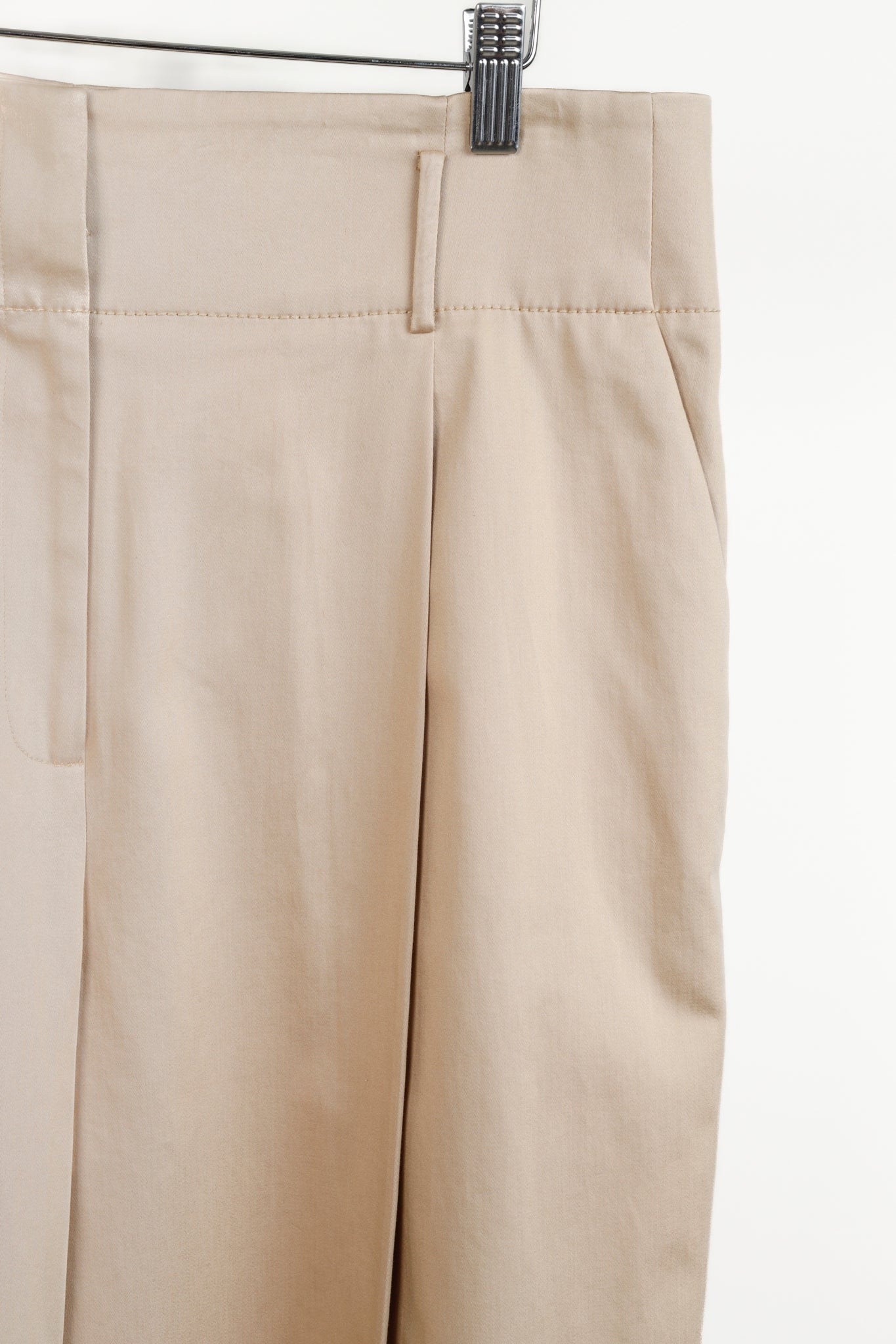 Lewit Tan Pleated Front Pant