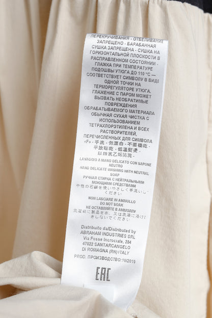 Liviana Conti Black & Beige Cotton T-Shirt Midi Dress