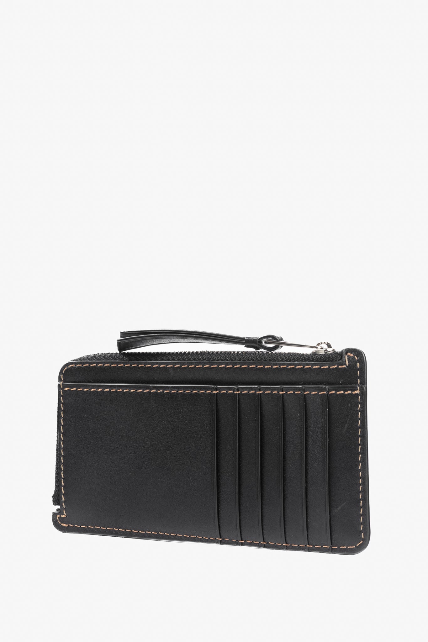 Loewe Puzzle Stitch Black Smooth Calf Leather L Coin Card Holder