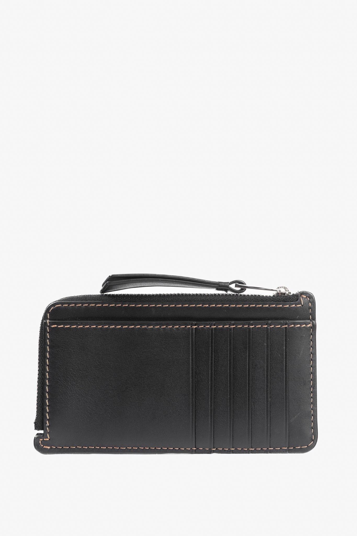 Loewe Puzzle Stitch Black Smooth Calf Leather L Coin Card Holder