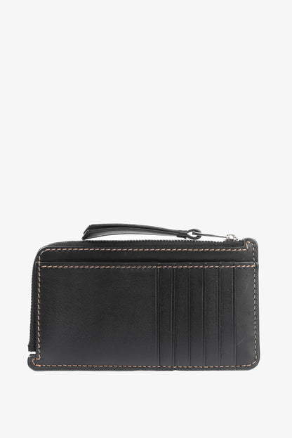 Loewe Puzzle Stitch Black Smooth Calf Leather L Coin Card Holder