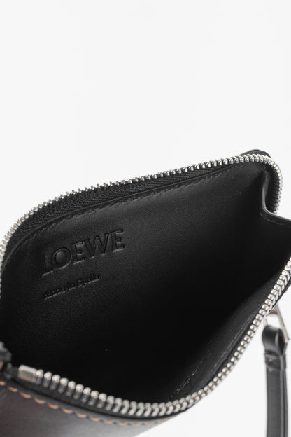 Loewe Puzzle Stitch Black Smooth Calf Leather L Coin Card Holder