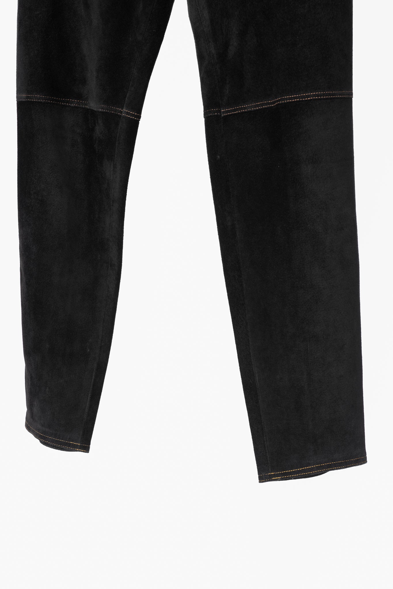 Loewe Black Suede Panelled Slim Pants