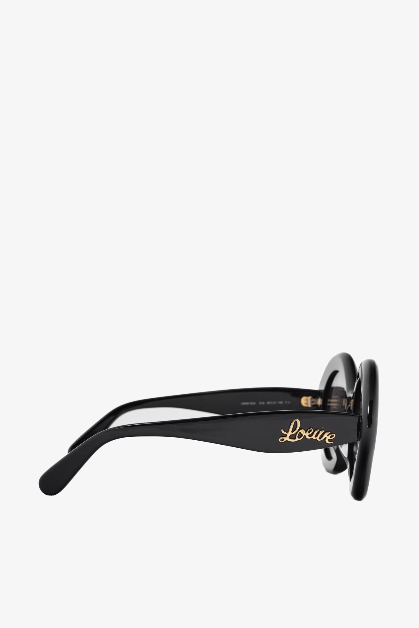 Loewe LW40125U Black & Smoke Logo-Temple Cat-Eye Sunglasses