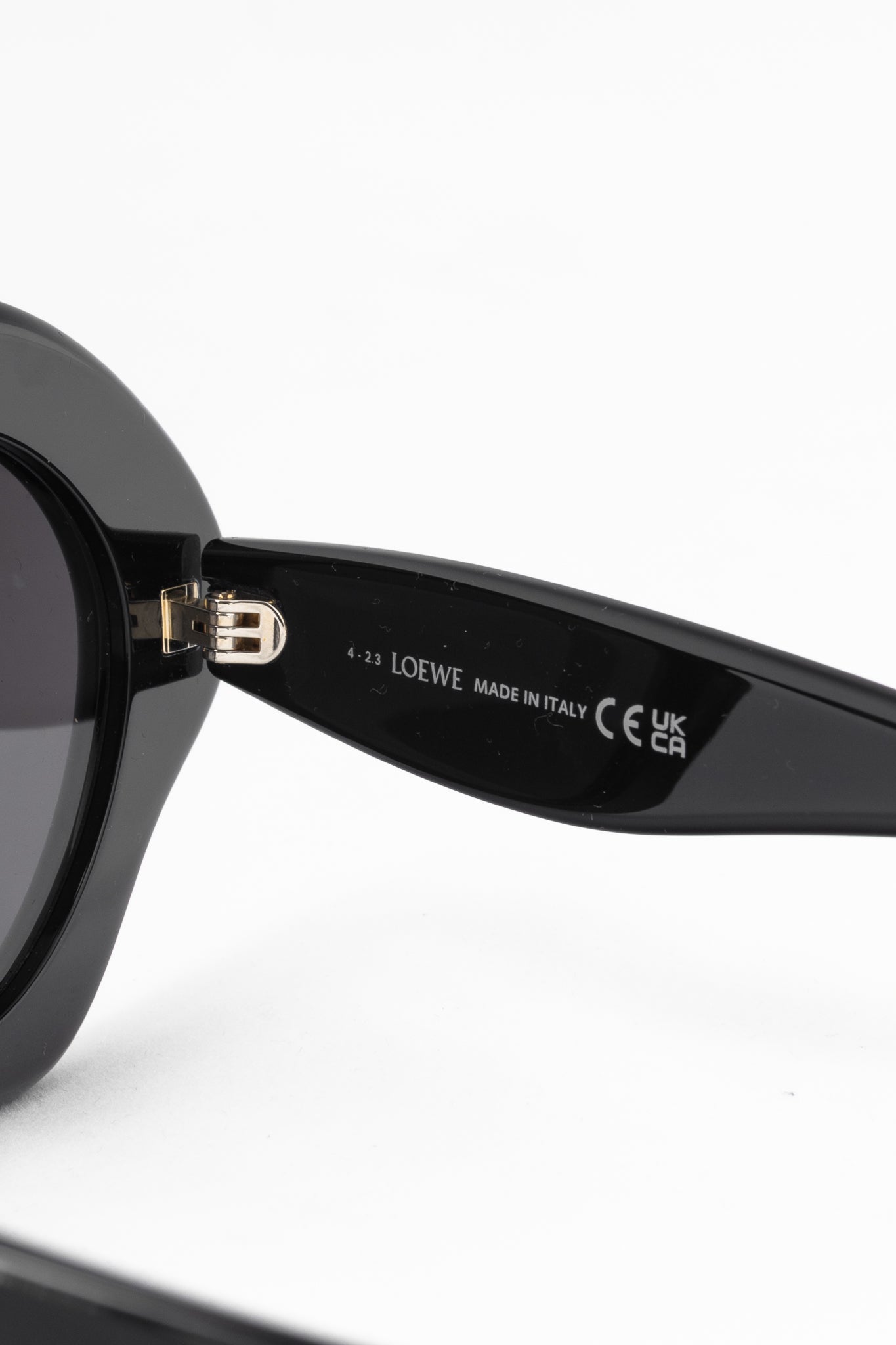 Loewe LW40125U Black & Smoke Logo-Temple Cat-Eye Sunglasses