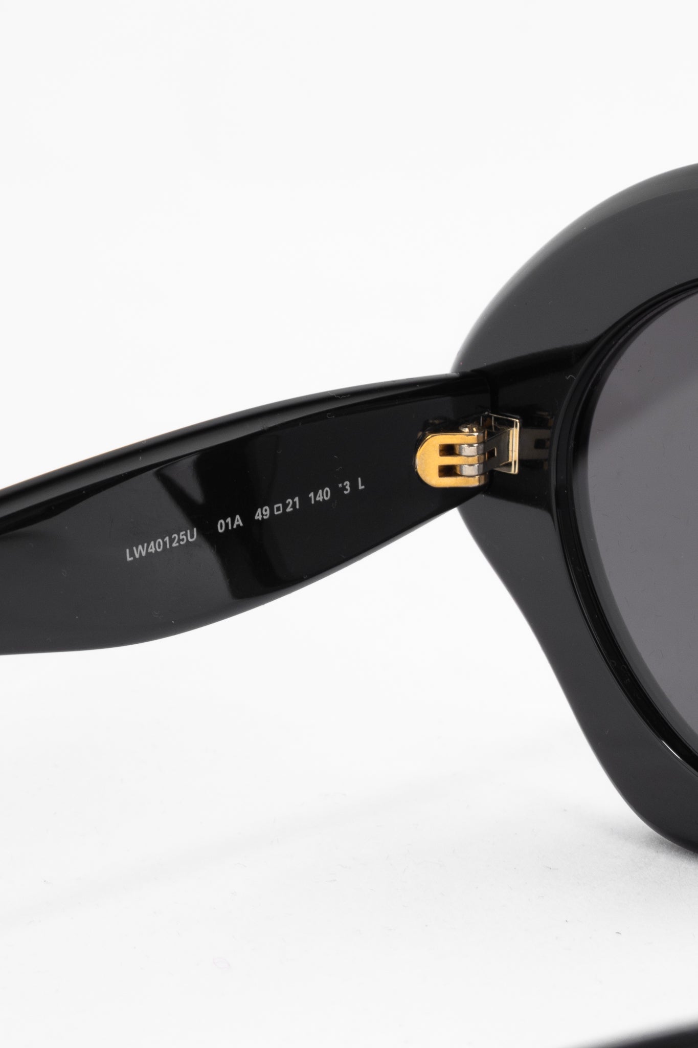 Loewe LW40125U Black & Smoke Logo-Temple Cat-Eye Sunglasses