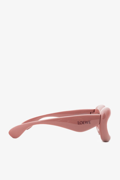 Loewe Shiny Pink Cat Eye Inflated Sunglasses