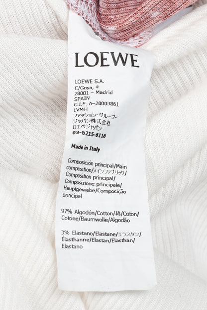 Loewe SS/23 White Anthurium Floral Ribbed-Cotton Maxi Tank Dress