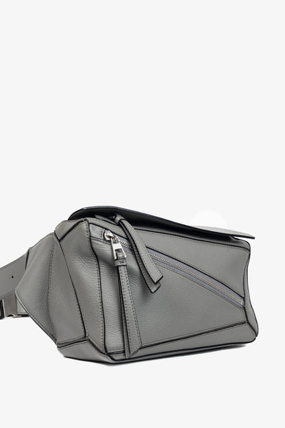 Loewe Puzzle Pearl Grey Classic Calfskin Bumbag