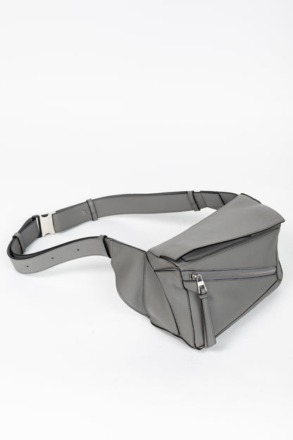 Loewe Puzzle Pearl Grey Classic Calfskin Bumbag