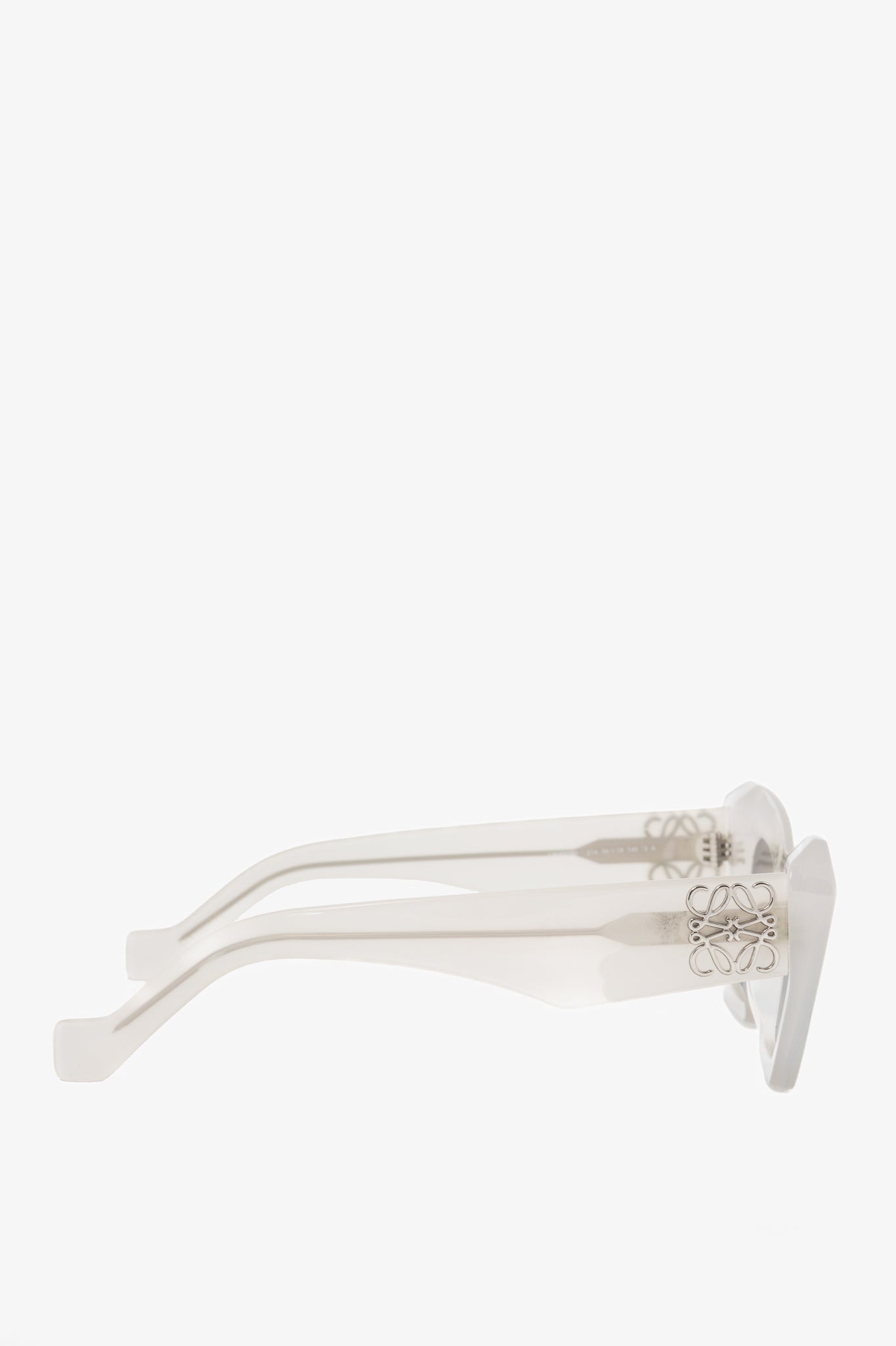 Loewe LW40036I Transparent White Anagram-Temple Cat-Eye Sunglasses