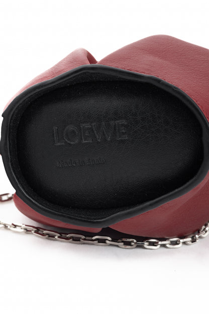 Loewe Red Calfskin Elephant Mini Coin Pouch