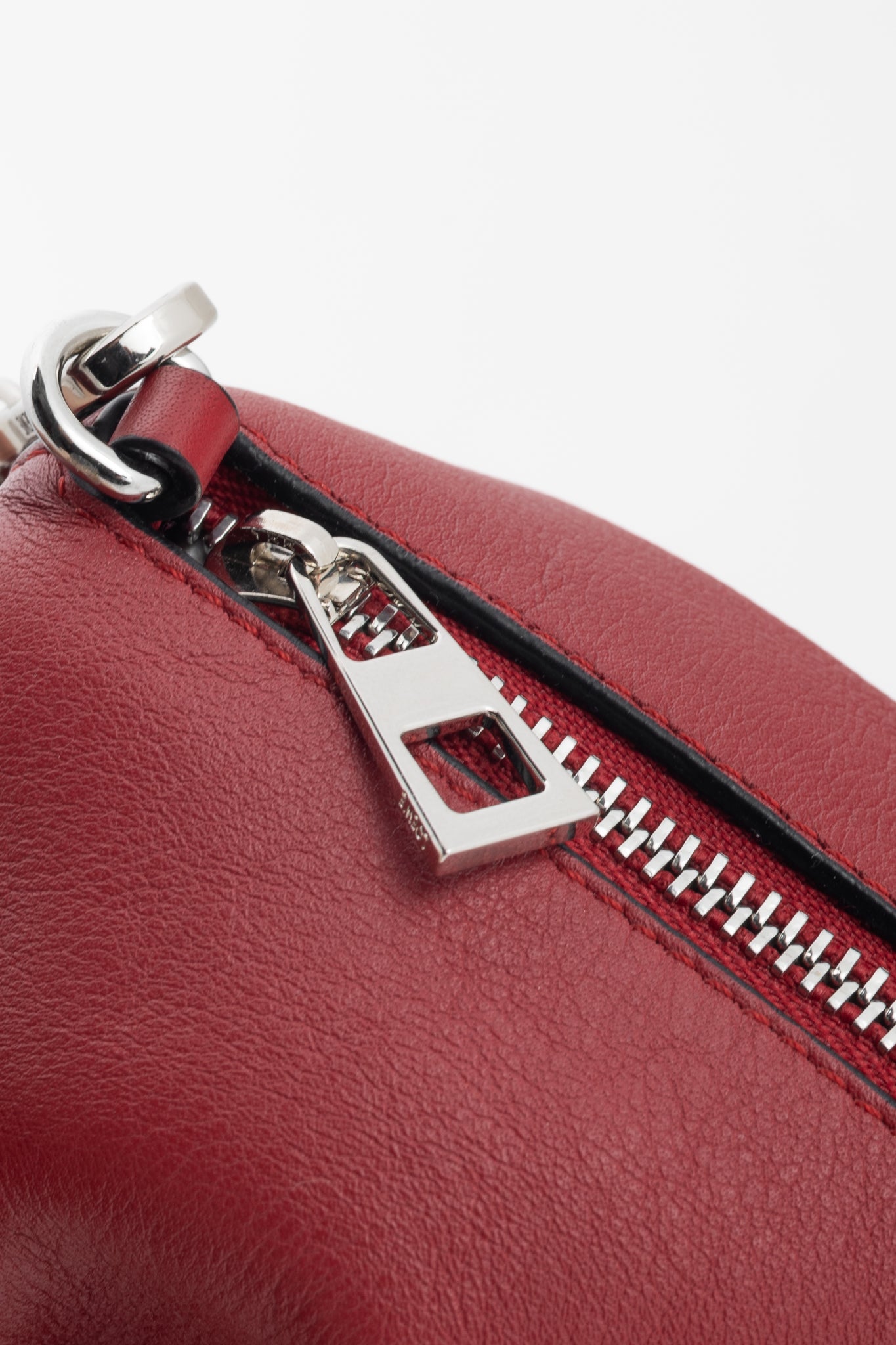 Loewe Red Calfskin Elephant Mini Coin Pouch