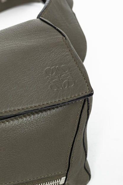 Loewe Puzzle Khaki Green Classic Calfskin Bumbag