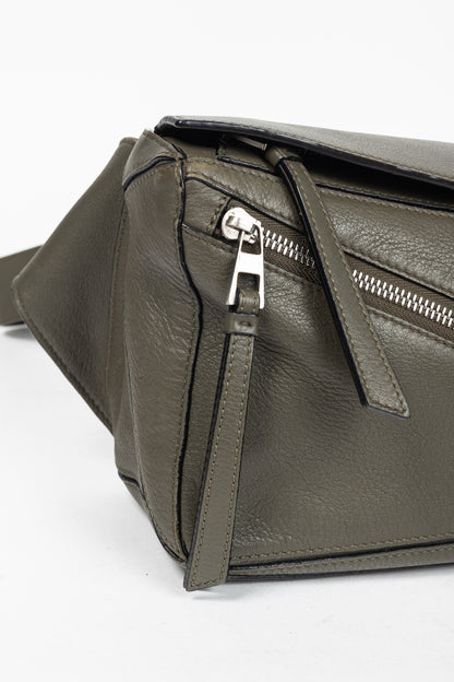 Loewe Puzzle Khaki Green Classic Calfskin Bumbag