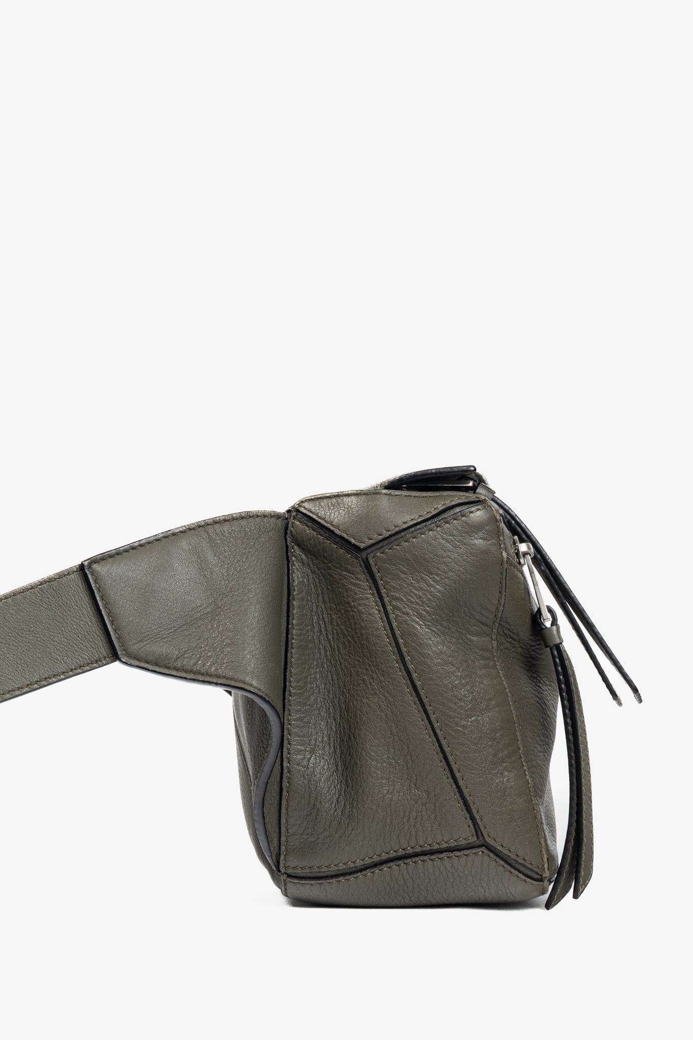 Loewe Puzzle Khaki Green Classic Calfskin Bumbag