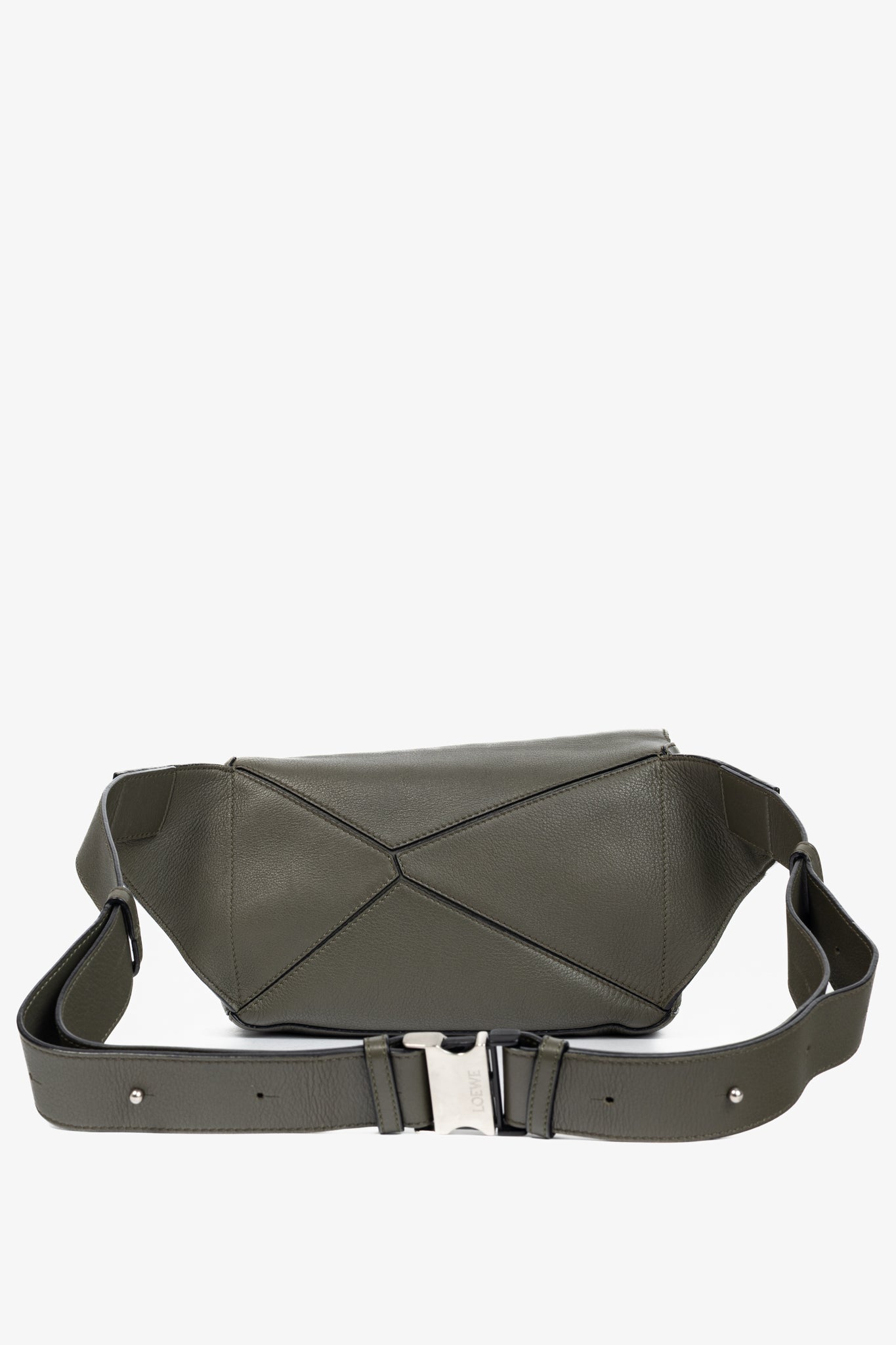 Loewe Puzzle Khaki Green Classic Calfskin Bumbag