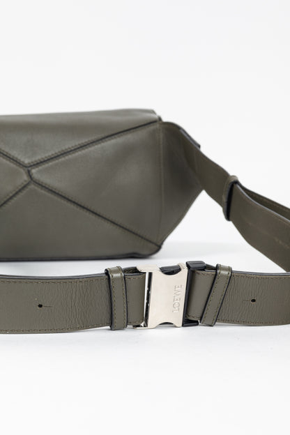 Loewe Puzzle Khaki Green Classic Calfskin Bumbag