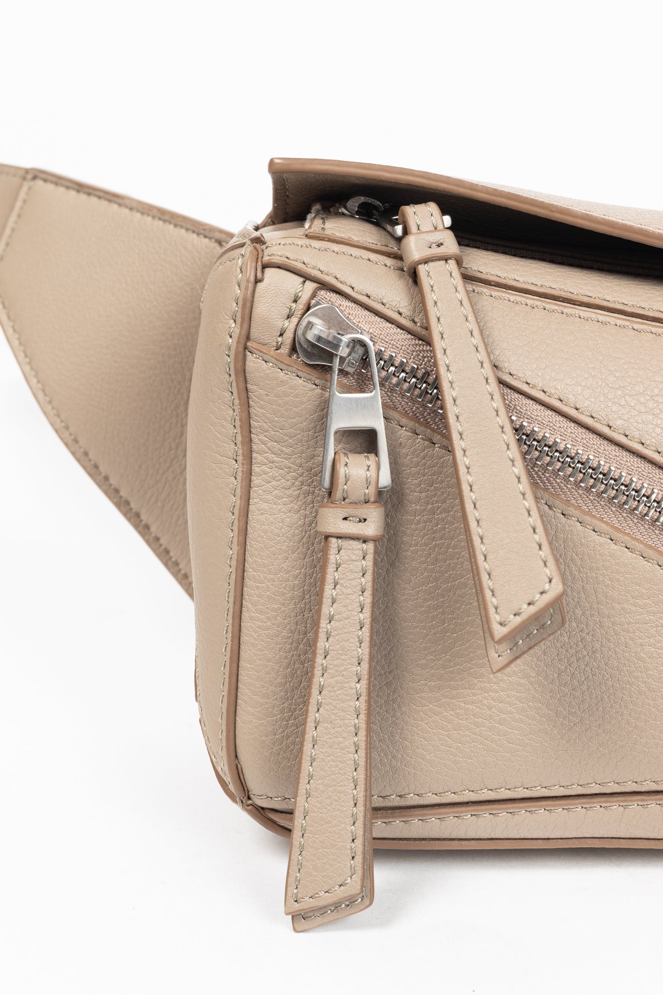 Loewe Mini Puzzle Sand Classic Calfskin Bumbag