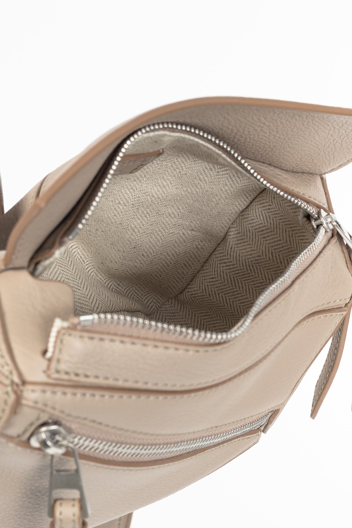Loewe Mini Puzzle Sand Classic Calfskin Bumbag