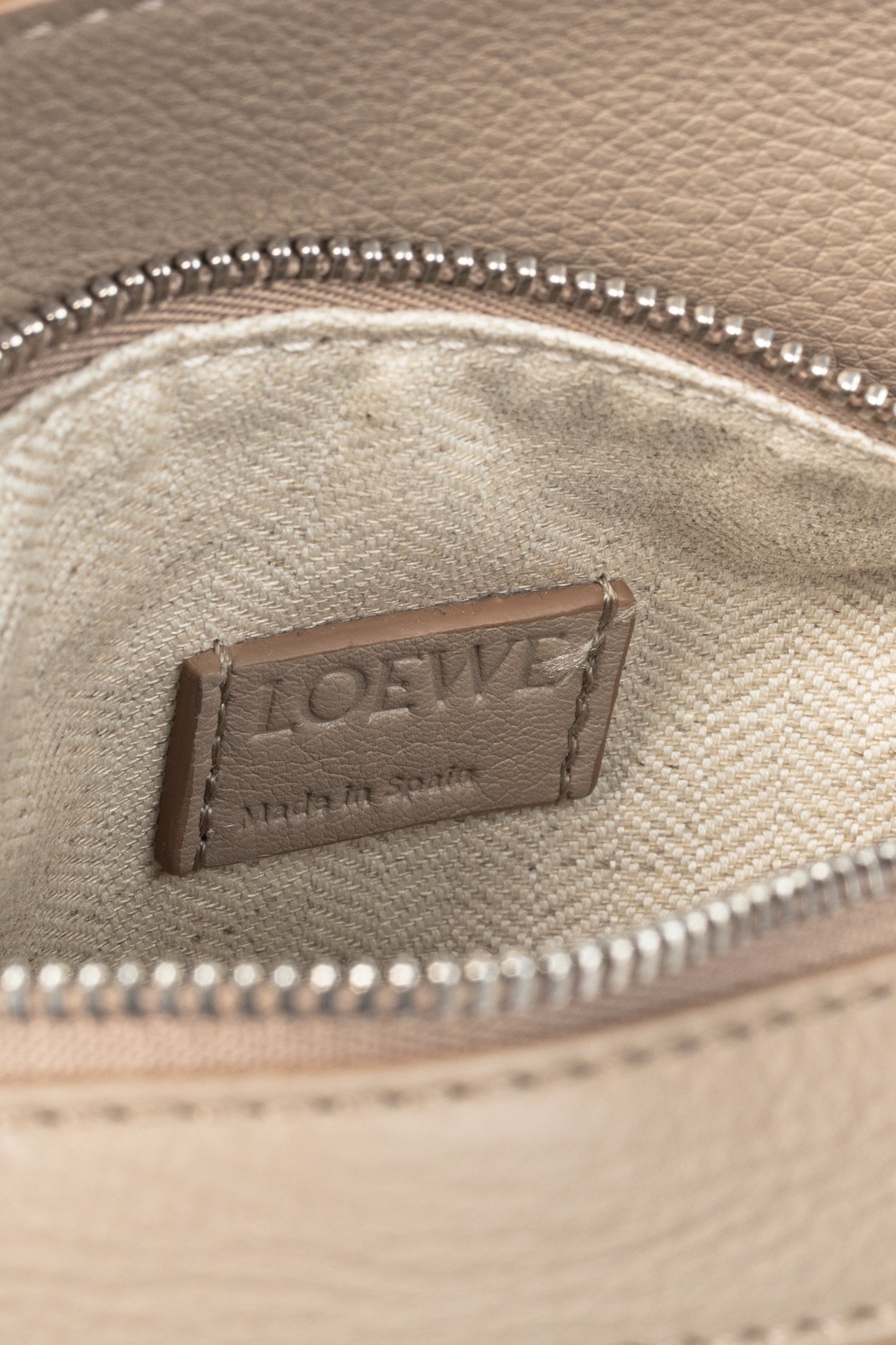 Loewe Mini Puzzle Sand Classic Calfskin Bumbag