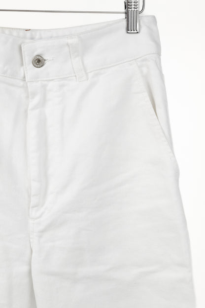 Loewe White Cotton Embroidered Anagram Baggy Jeans