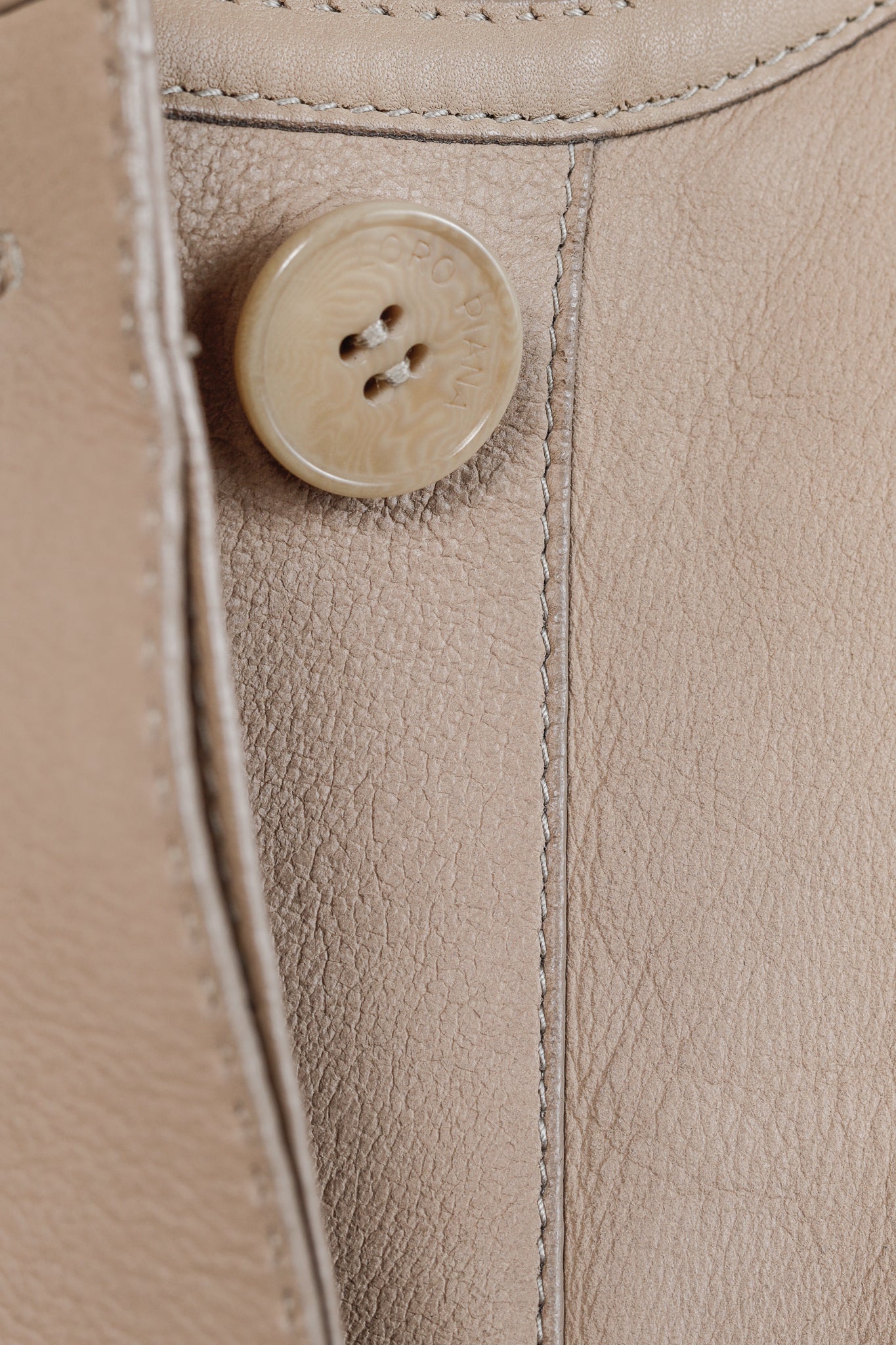 Loro Piana Ecru Lambskin Cropped Shearling Jacket