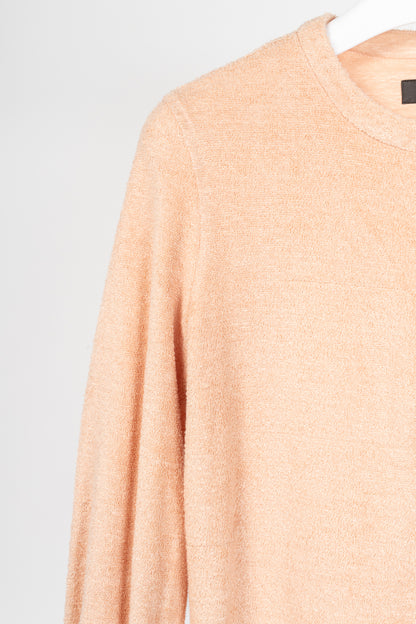Loro Piana Light Coral Panarea Linen & Cotton Henley Sweater