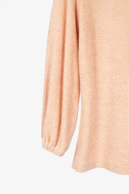Loro Piana Light Coral Panarea Linen & Cotton Henley Sweater
