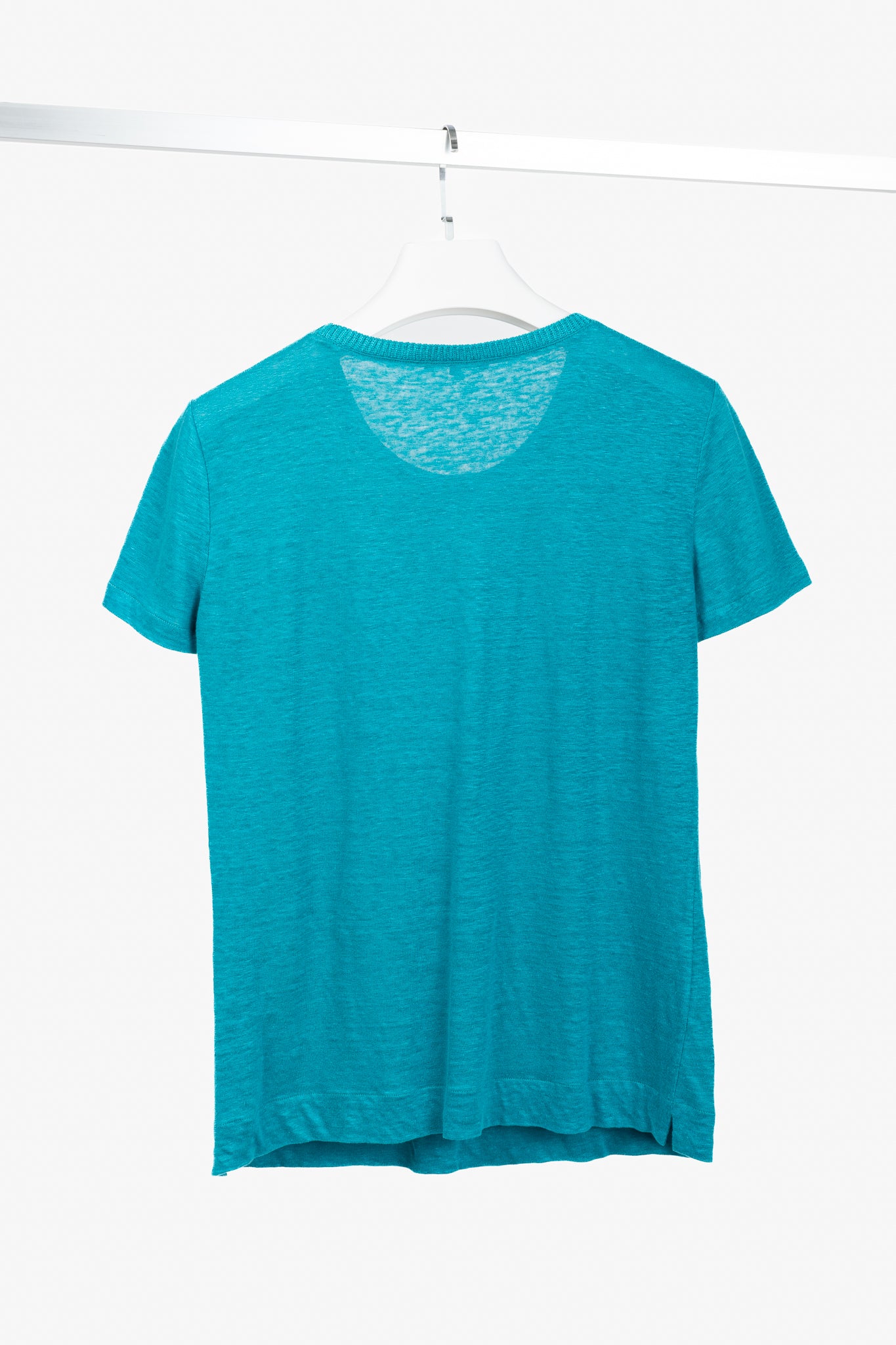 Loro Piana Blue Linen Short-Sleeve T-Shirt
