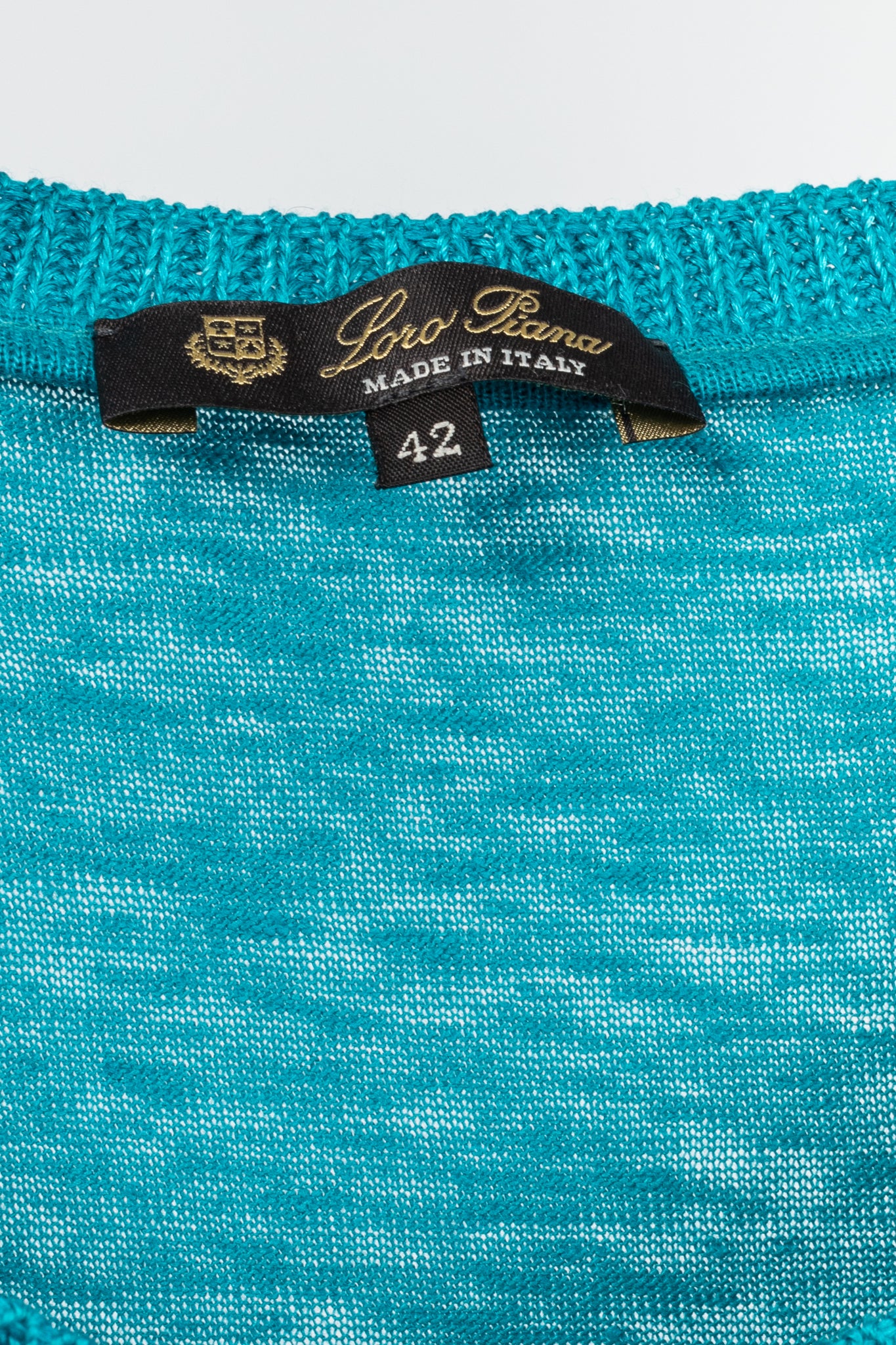 Loro Piana Blue Linen Short-Sleeve T-Shirt