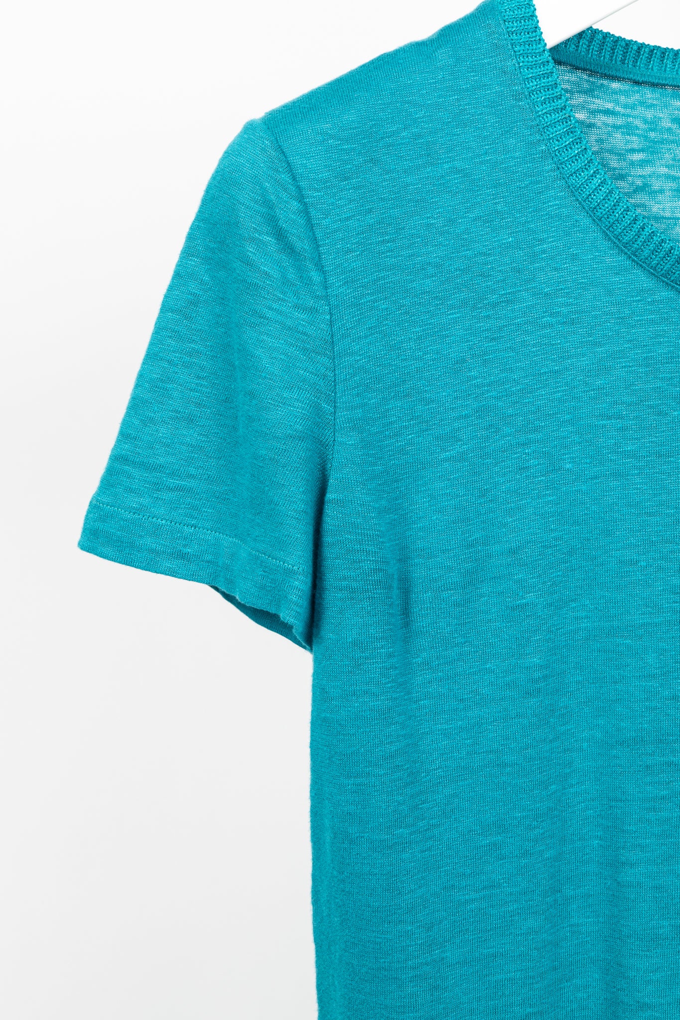 Loro Piana Blue Linen Short-Sleeve T-Shirt
