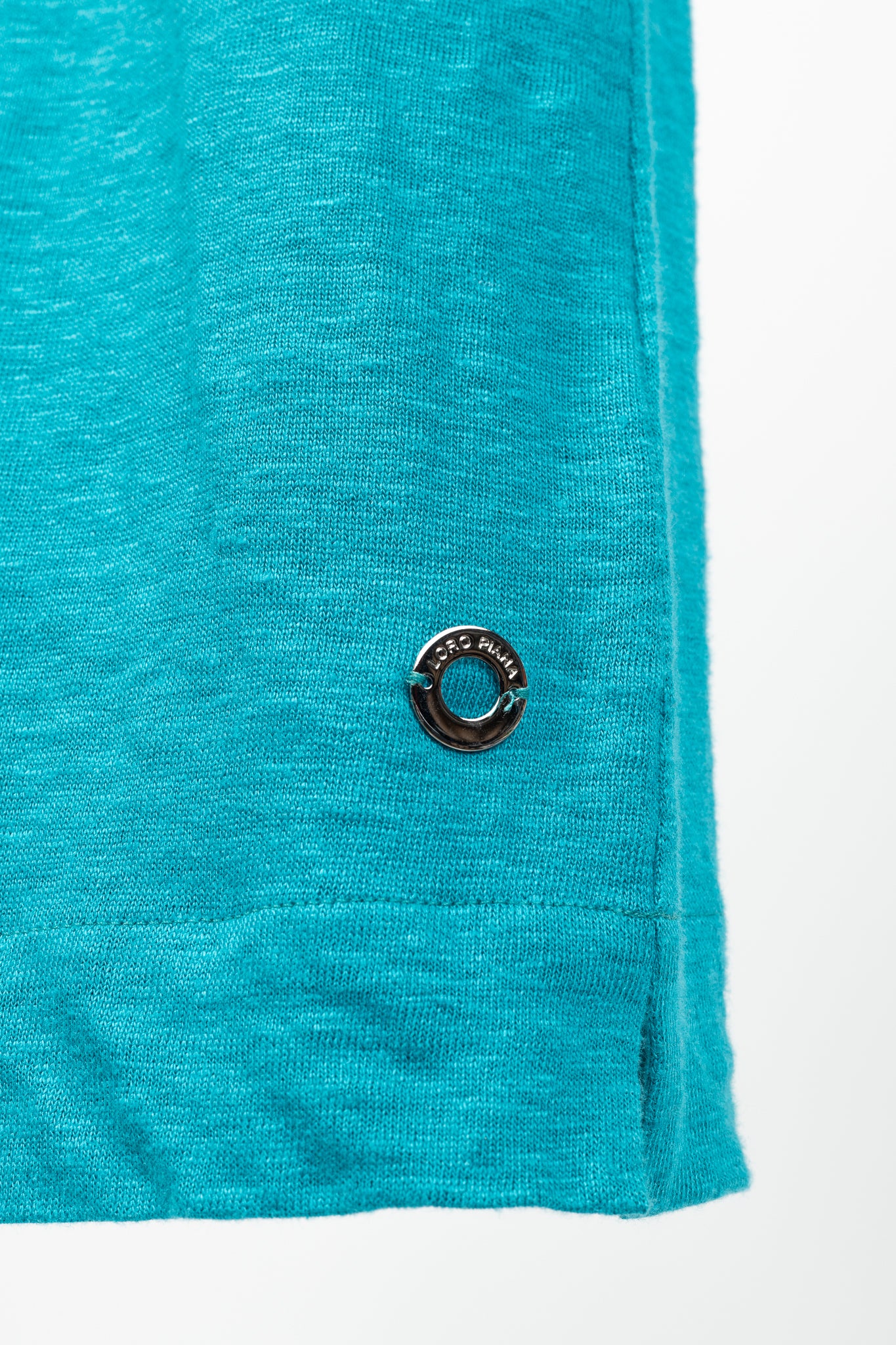 Loro Piana Blue Linen Short-Sleeve T-Shirt