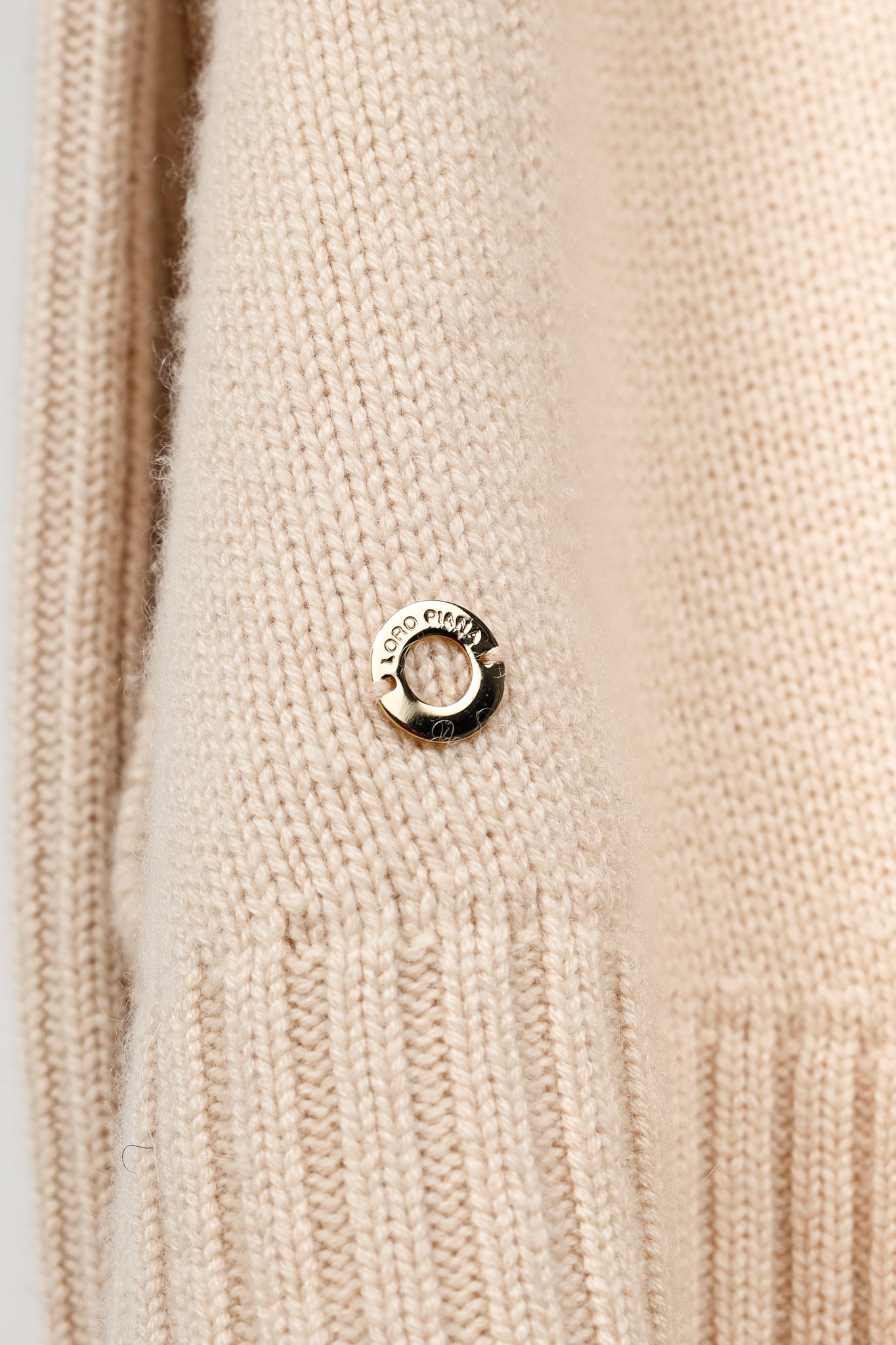 Loro Piana Cream Cashmere Open-Front Shawl Cardigan