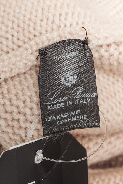 Loro Piana Cream Cashmere Open-Front Shawl Cardigan