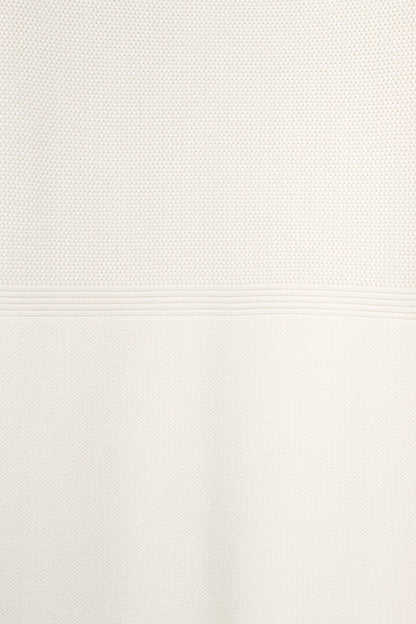 Loro Piana Ivory Silk & Cotton Textured Knit Dress