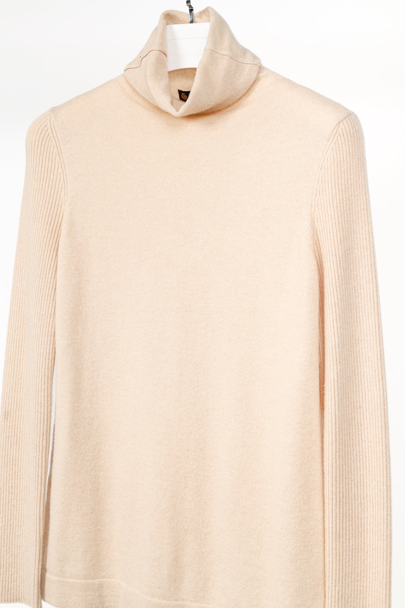 Loro Piana Cream Cashmere Turtleneck Sweater