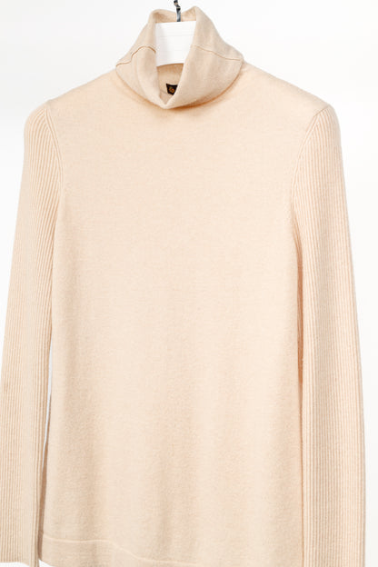 Loro Piana Cream Cashmere Turtleneck Sweater