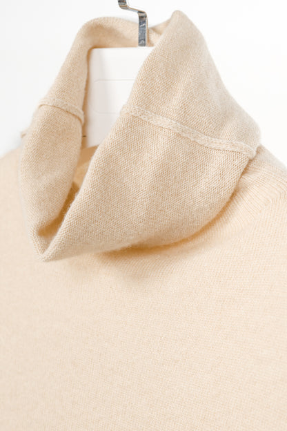 Loro Piana Cream Cashmere Turtleneck Sweater