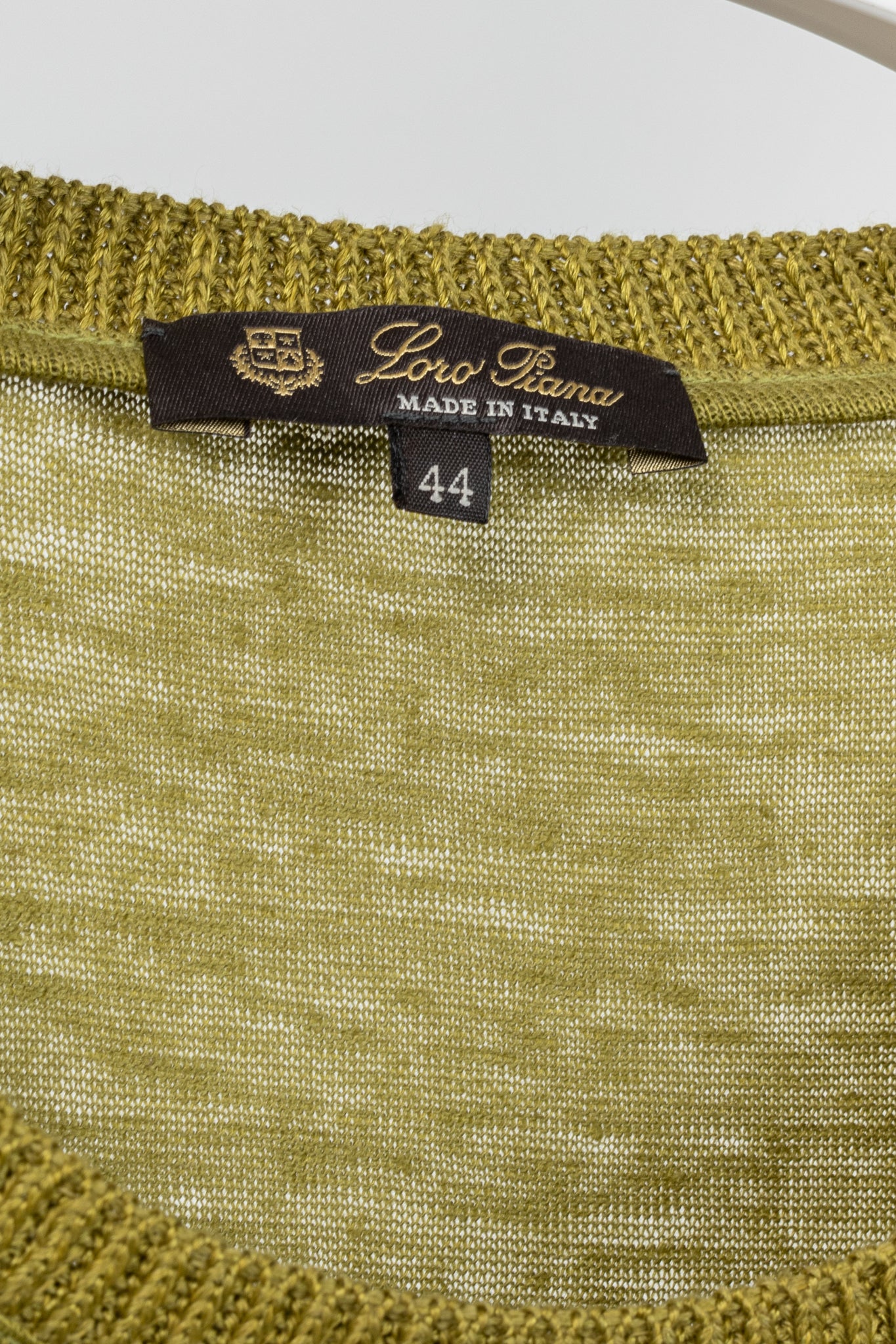 Loro Piana Green Linen Short-Sleeve T-Shirt