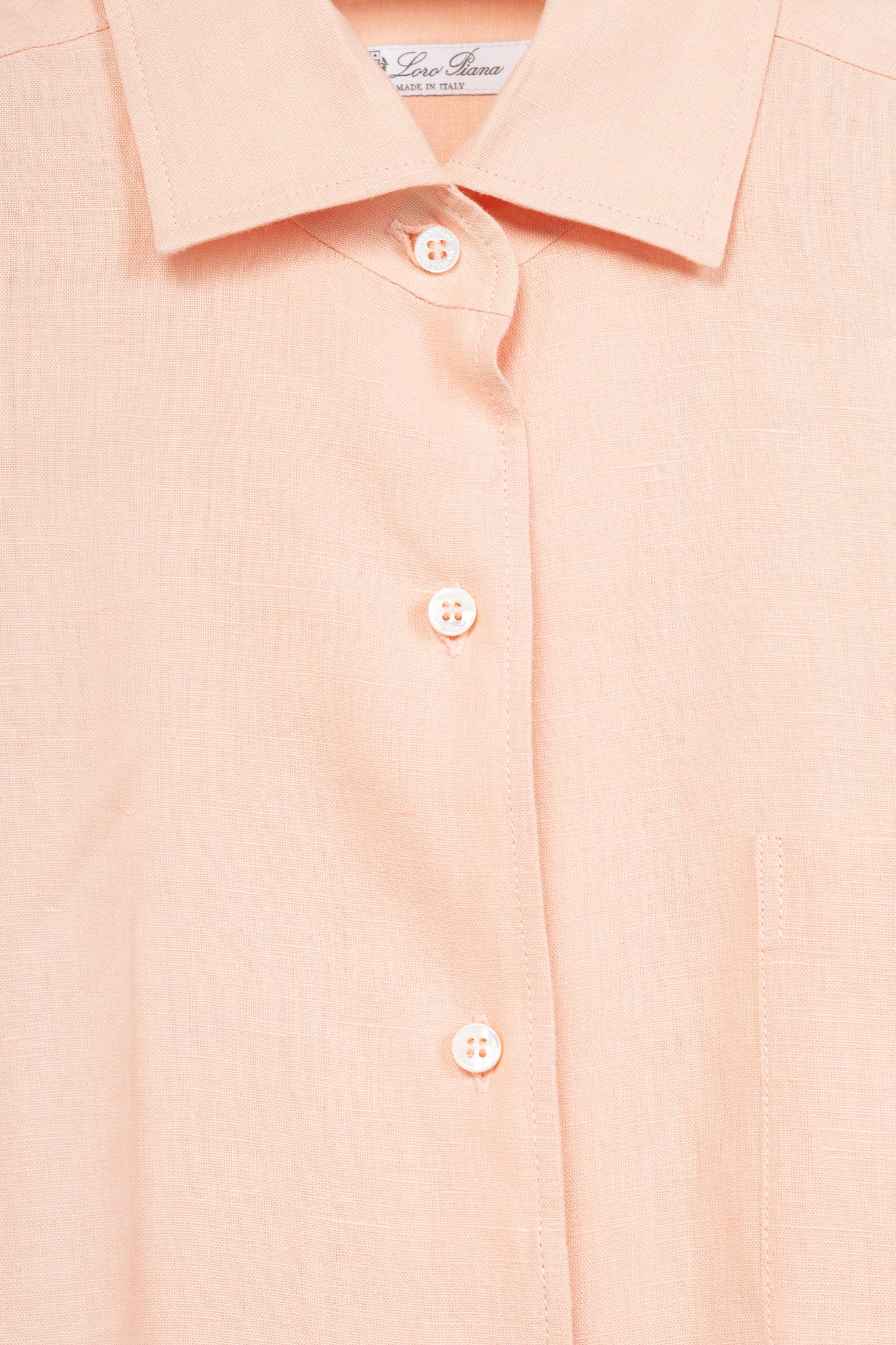 Loro Piana Coral Flax Buttoned Shirt