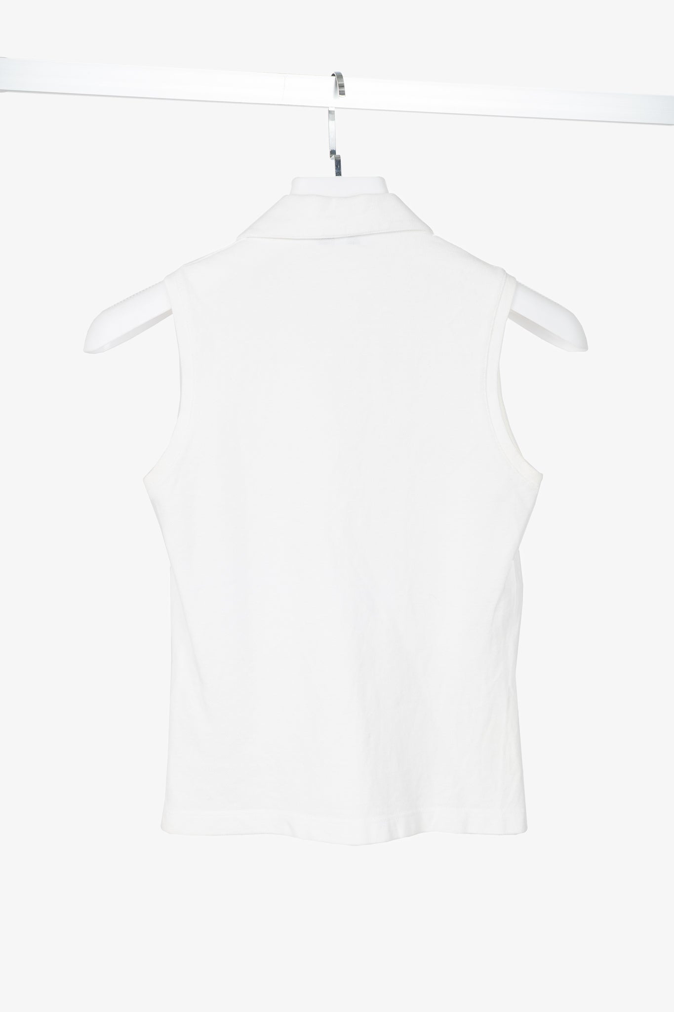 Loro Piana White Cotton-Pique Sleeveless Polo
