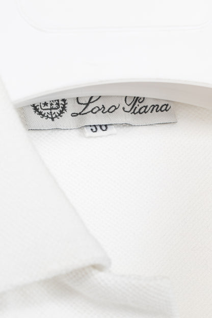 Loro Piana White Cotton-Pique Sleeveless Polo