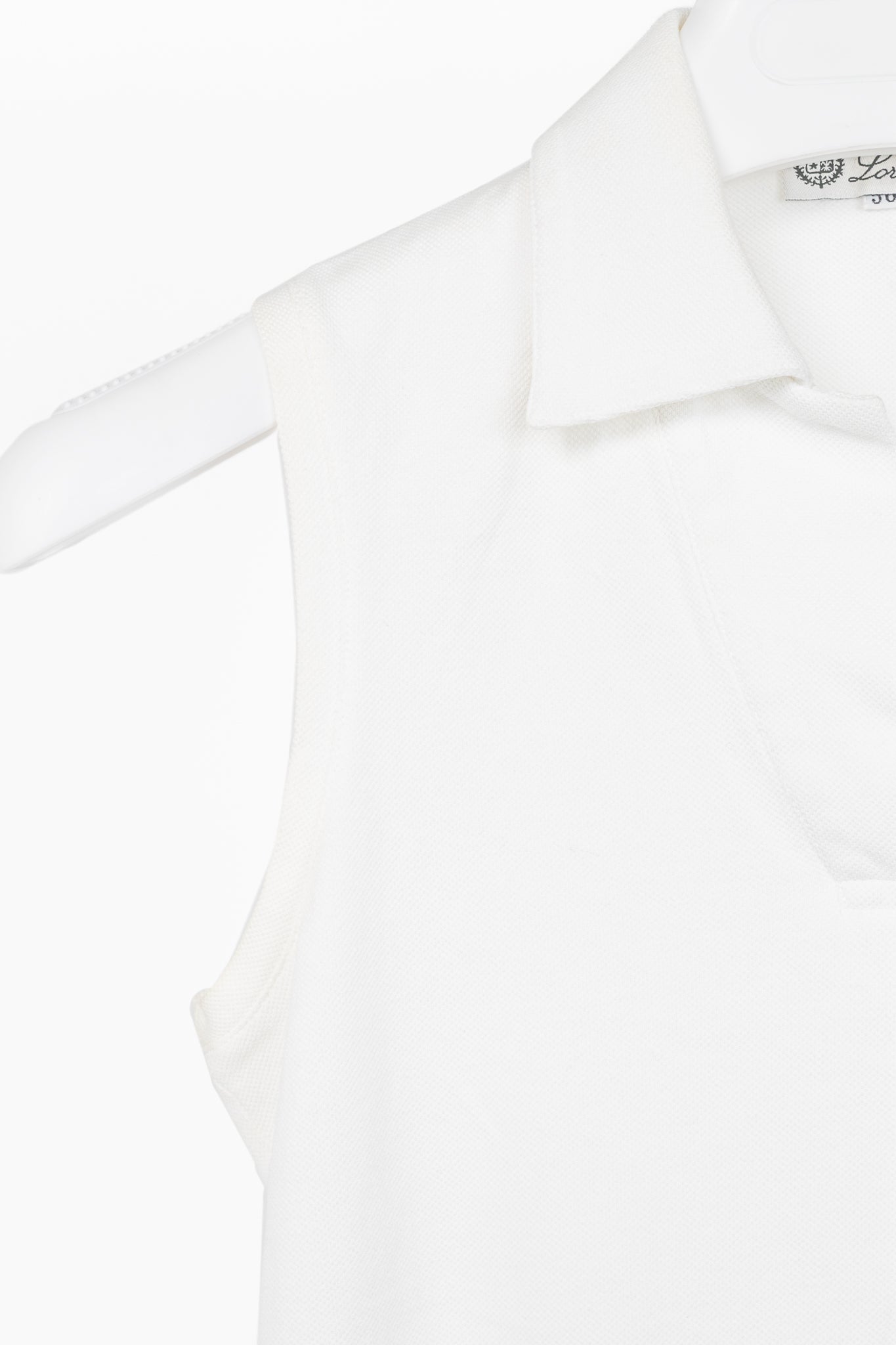 Loro Piana White Cotton-Pique Sleeveless Polo