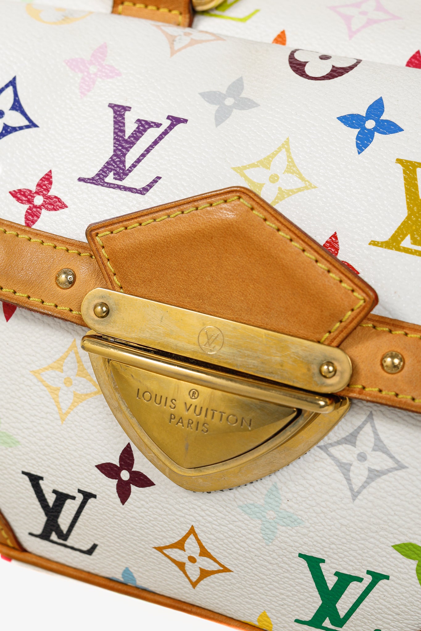 Louis Vuitton x Takashi Murakami Rita White Multicolore Monogram Shoulder Bag